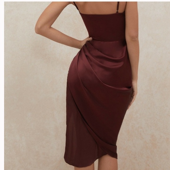 House of CB Reva Satin Gathered Corset Dress Size XS - Picture 3 of 6